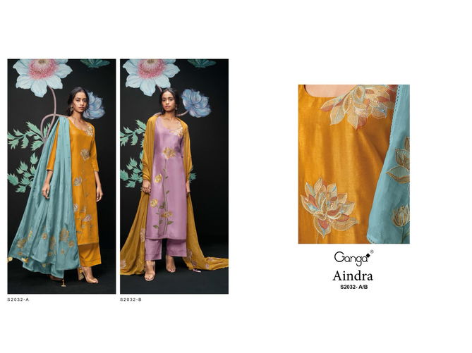 Aindra 2032 By Ganga Heavy Designer Salwar Suits Catalog